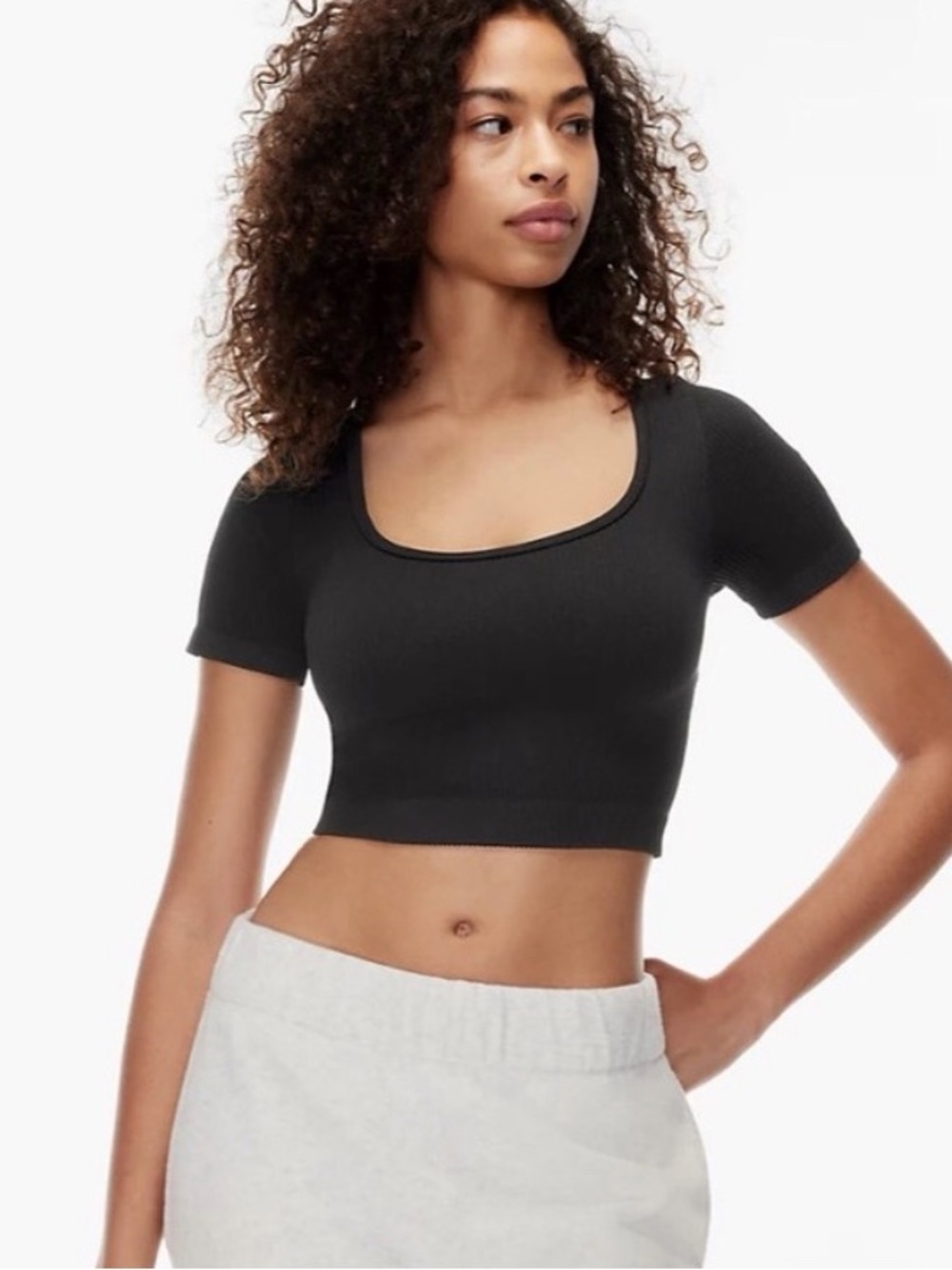 Aritzia | Talula | short sleeve scoop neck crop top